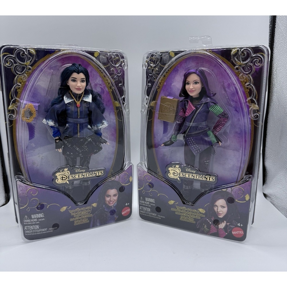 DISNEY DESCENDANTS Dolls Lot Of 2 Evie & Mal Isle Of The Lost Doll Mattel NEW‎